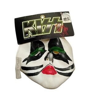 New VTG 1997 KISS Catalog Peter Criss Rock &Roll All Nite Halloween Costume Mask
